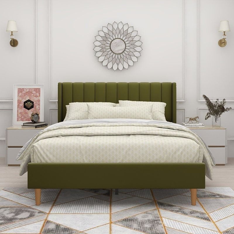 Eriksay Low Profile Upholstered Platform Bed Queen thumbnail 2