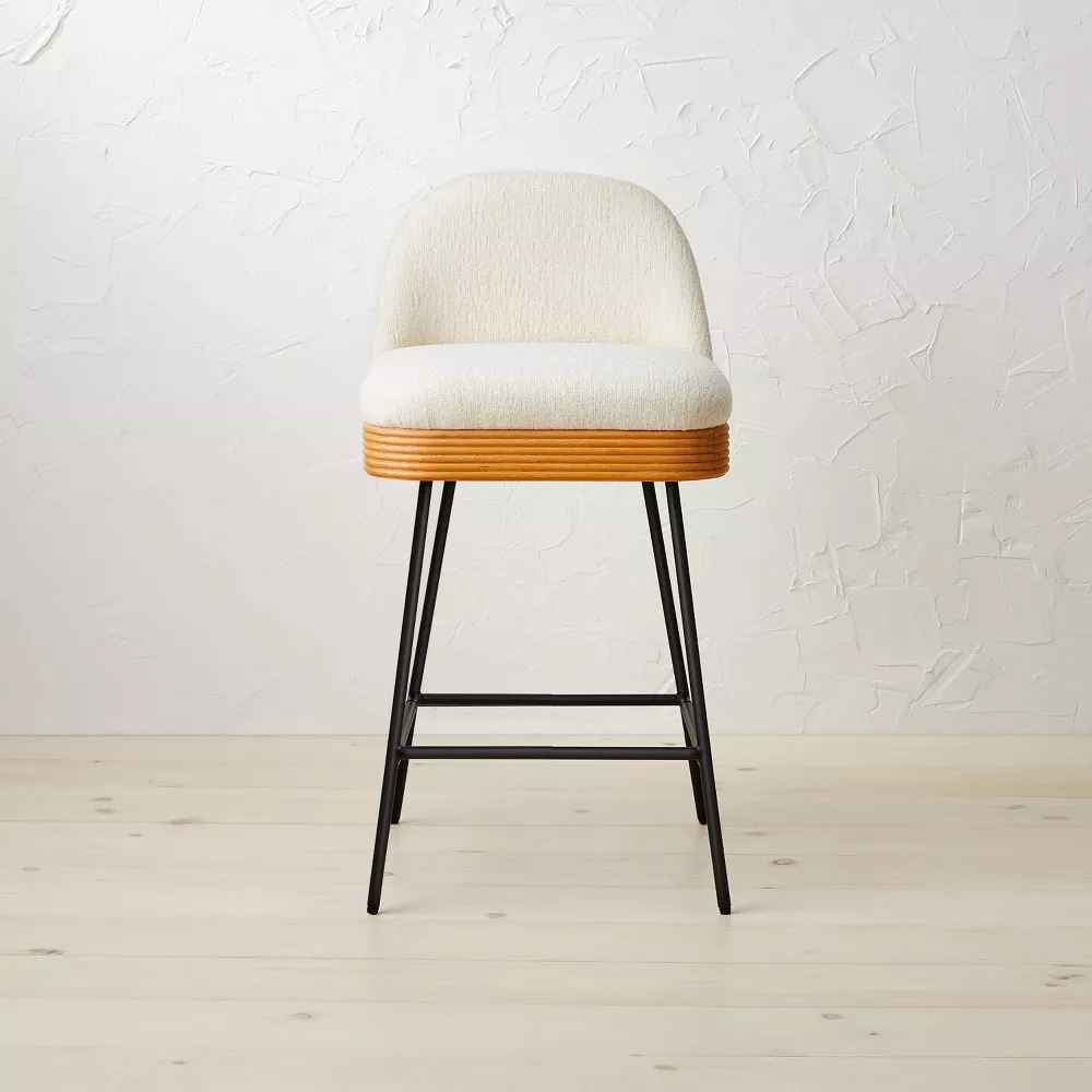 Sepulveda Mixed Material Counter Height Barstool thumbnail 3