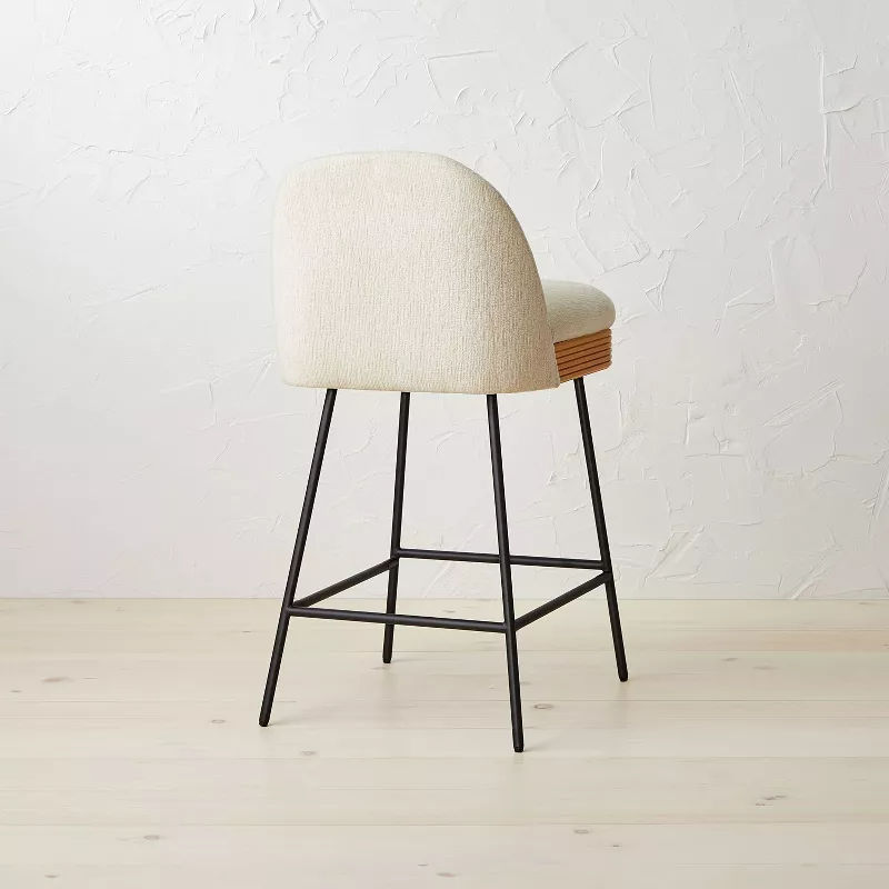 Sepulveda Mixed Material Counter Height Barstool thumbnail 4