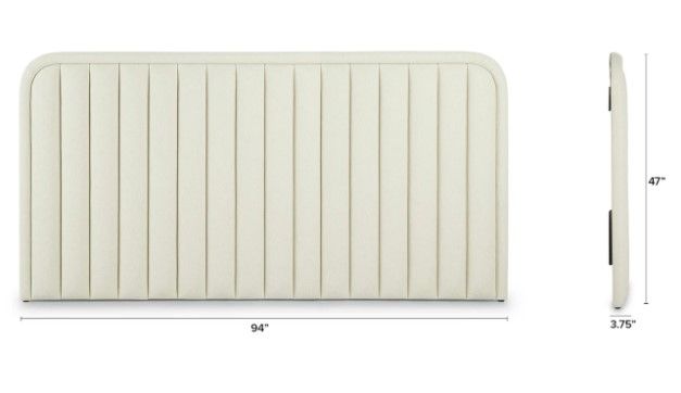Rolph Sand Ivory King Headboard thumbnail 3