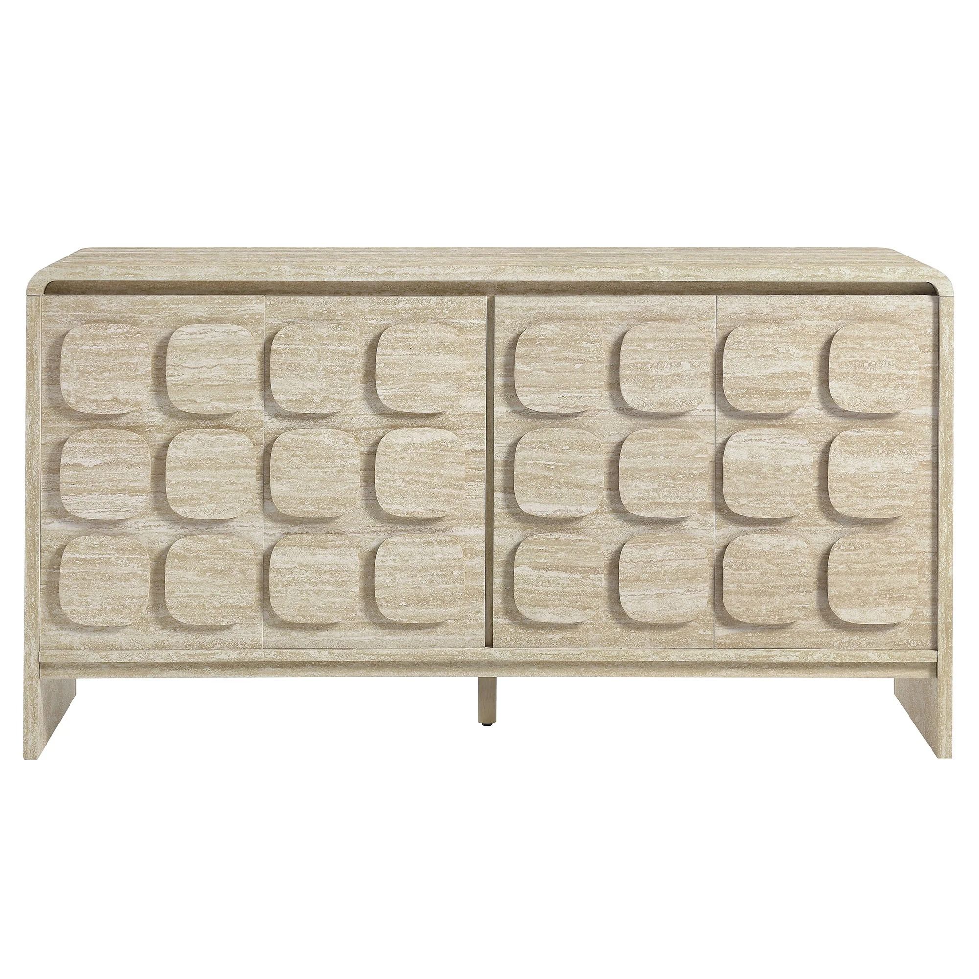 Curie 61" Travertine Sideboard thumbnail 3