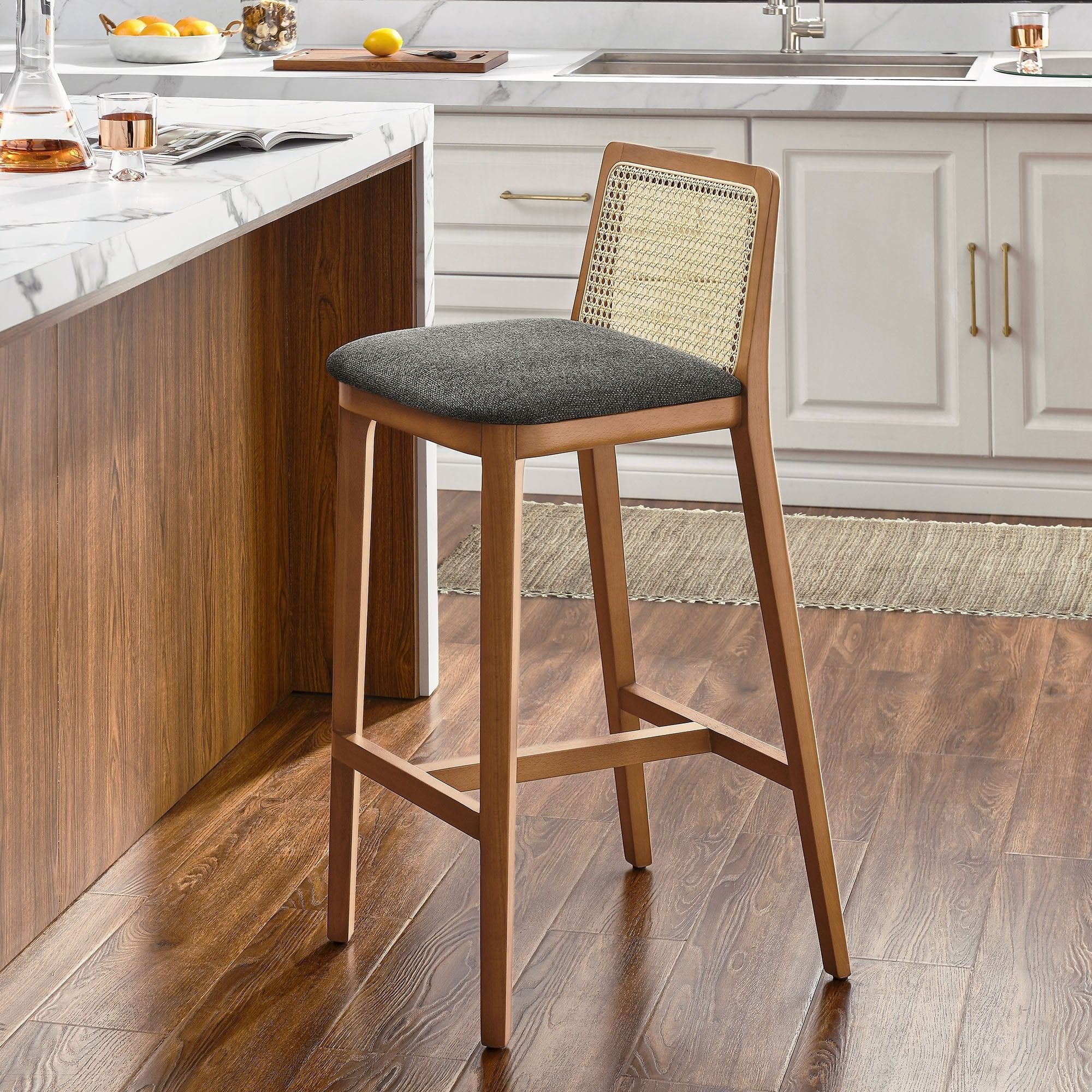 Cana Honey and Gray Counter Stool thumbnail 2