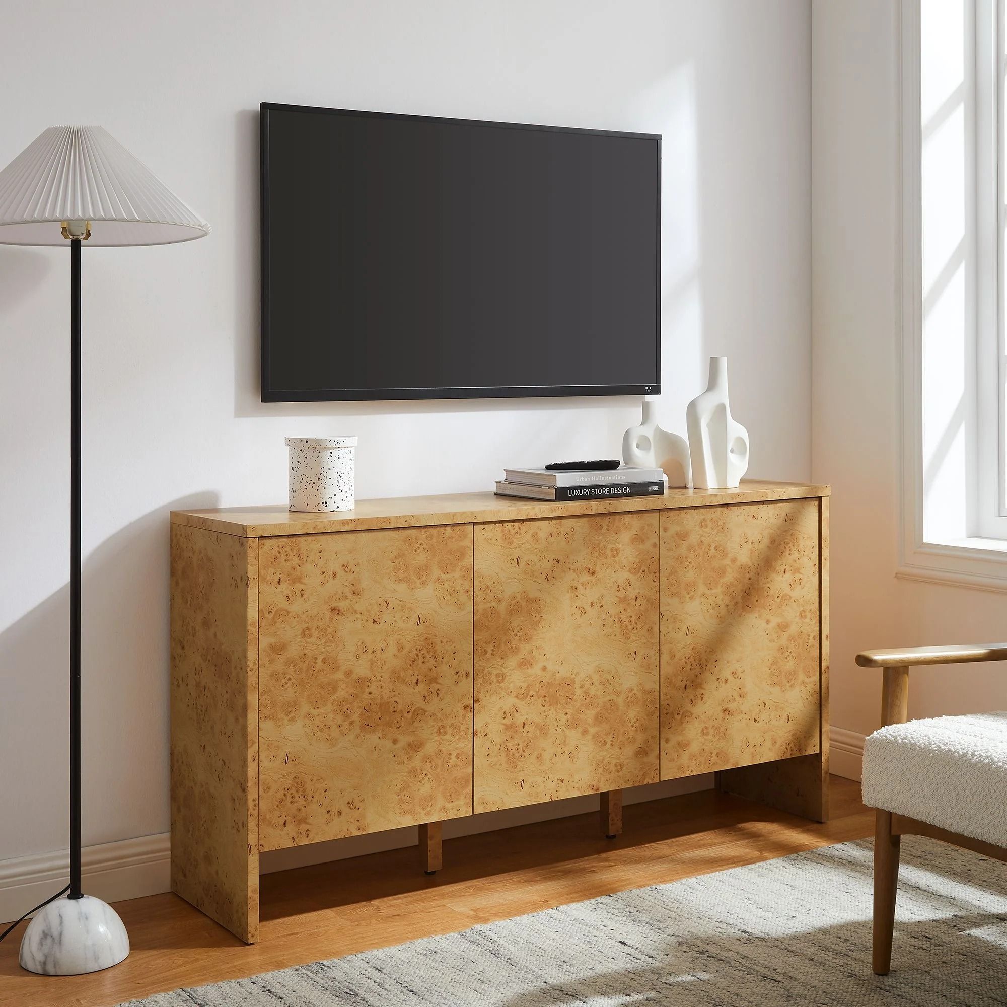 Huxley 60" Burl Wood Sideboard thumbnail 2