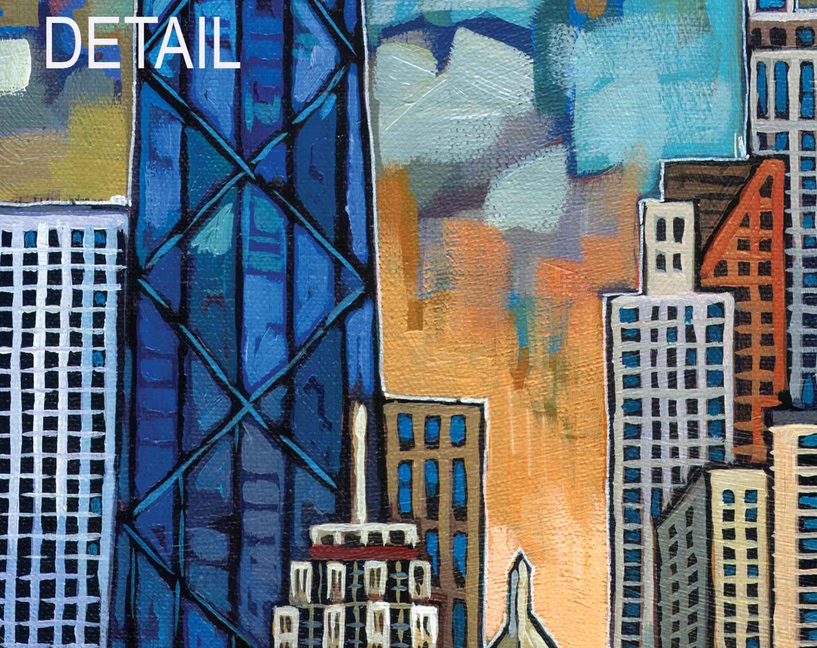 Biking Chicago-18"x24" thumbnail 2
