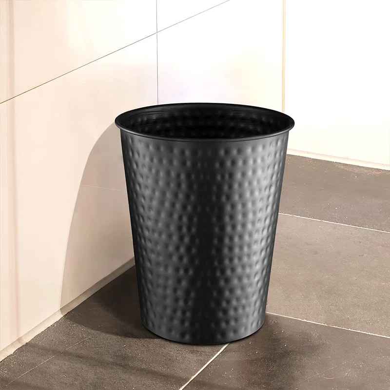 Hand Hammered Metal 1.7 Gallon Waste Basket thumbnail 5