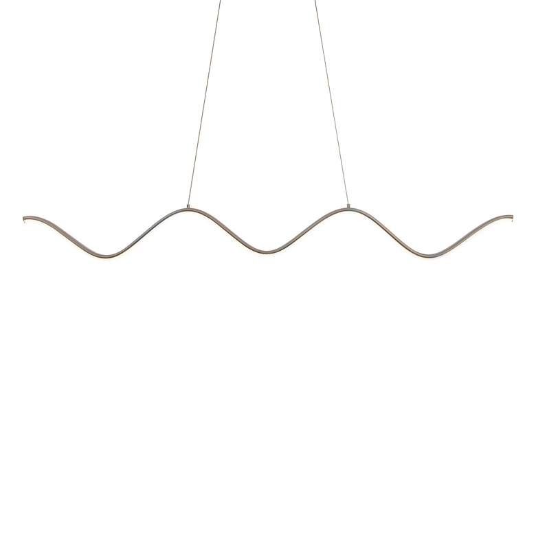 dweLED Morae Nickel Modern Wave Linear Pendant thumbnail 3