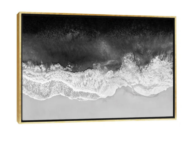 Waves In Black Gray And White by Maggie Olsen thumbnail 2