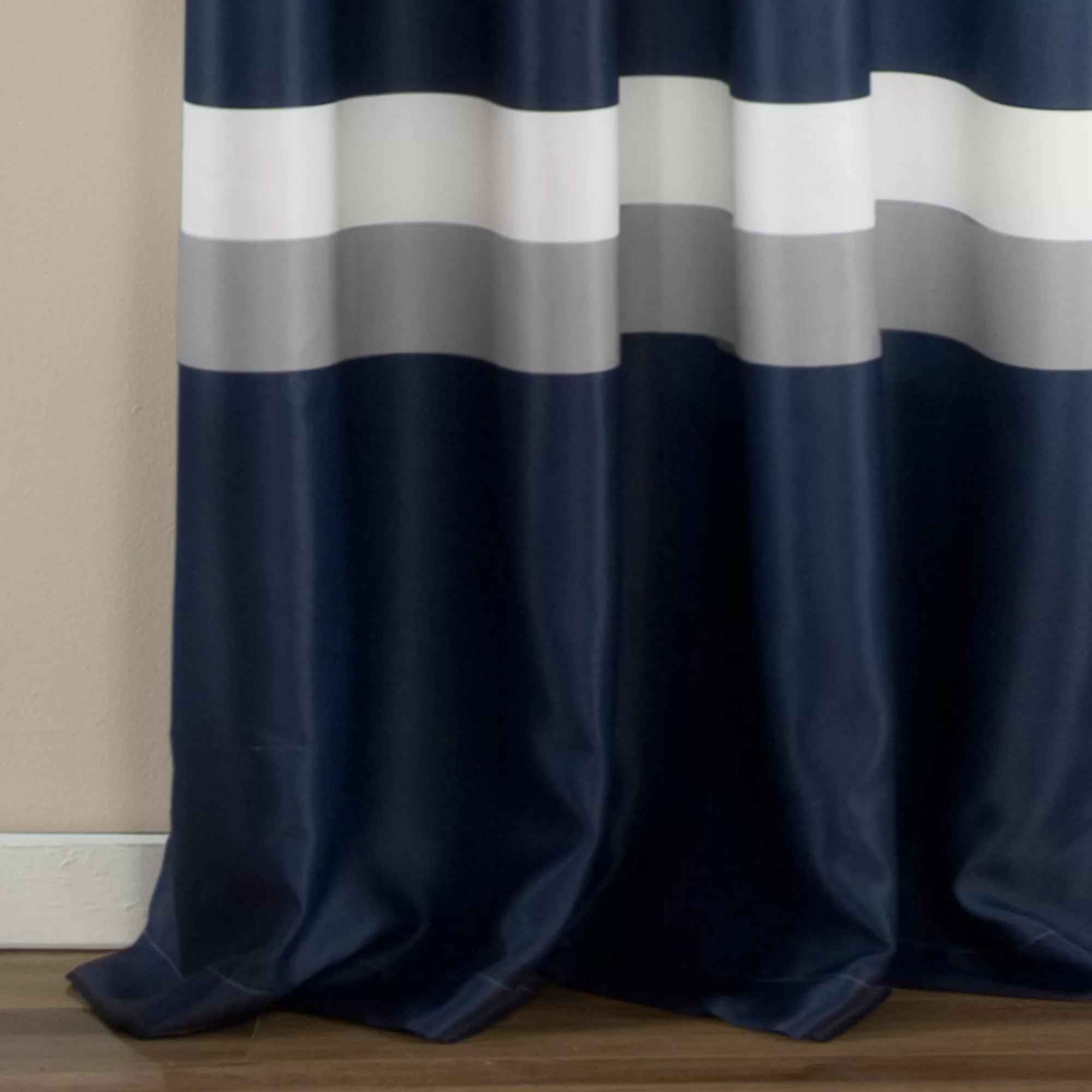 Alexander Polyester Room Darkening Curtain Pair-52"x108" thumbnail 3