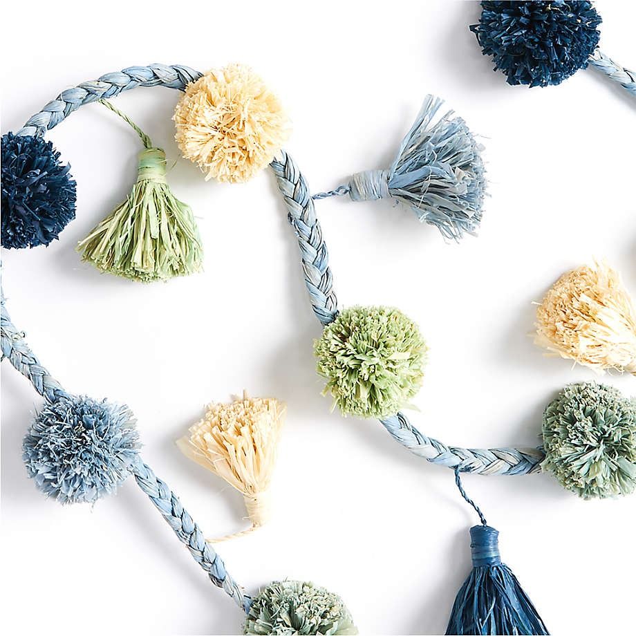 All Across Africa Blue Pom Pom Garland thumbnail 5