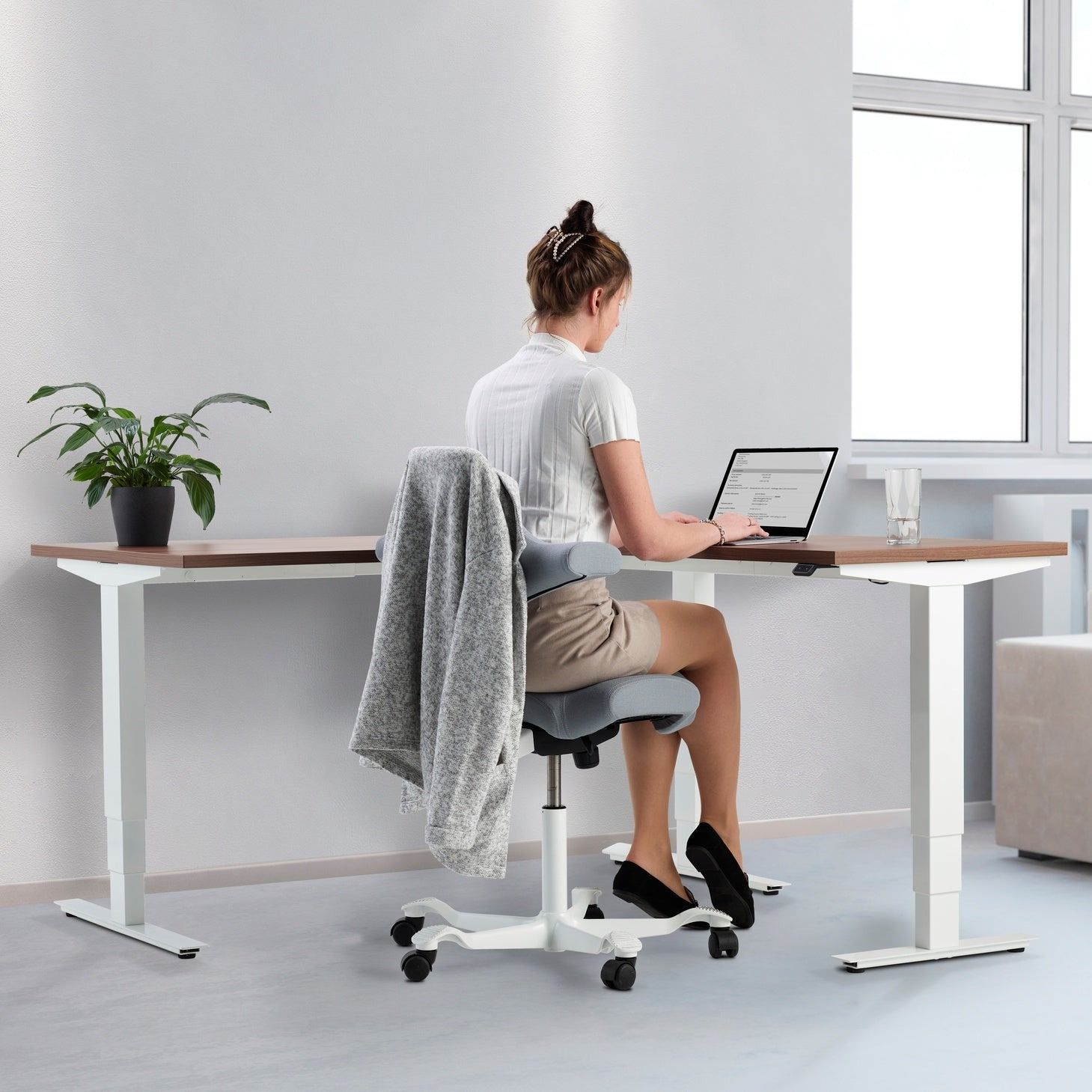 stockholm height adjustable corner desk thumbnail 3