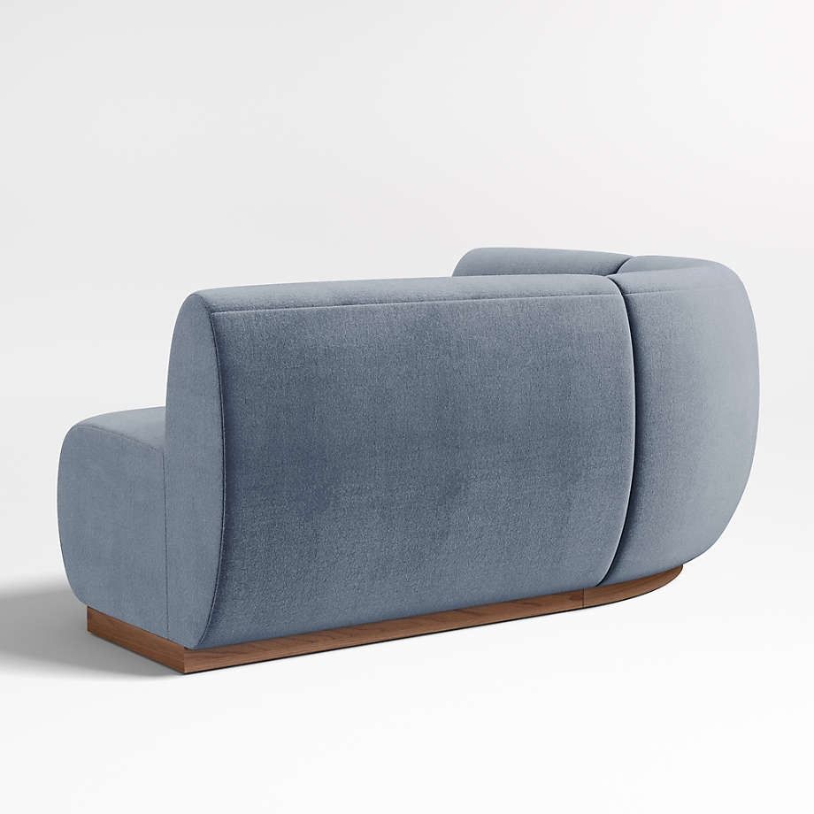 Leandro Slate Grey Single L-Shaped Loveseat Dining Banquette with Rounded Corner thumbnail 3