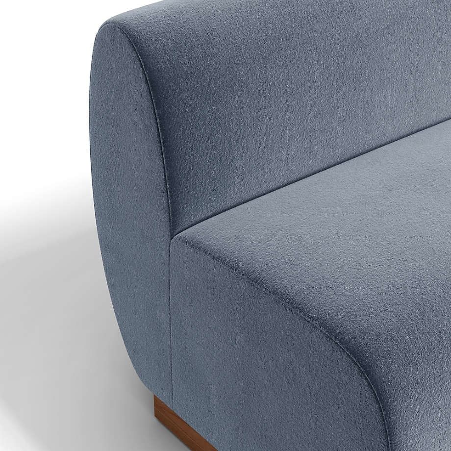 Leandro Slate Grey Single L-Shaped Loveseat Dining Banquette with Rounded Corner thumbnail 4