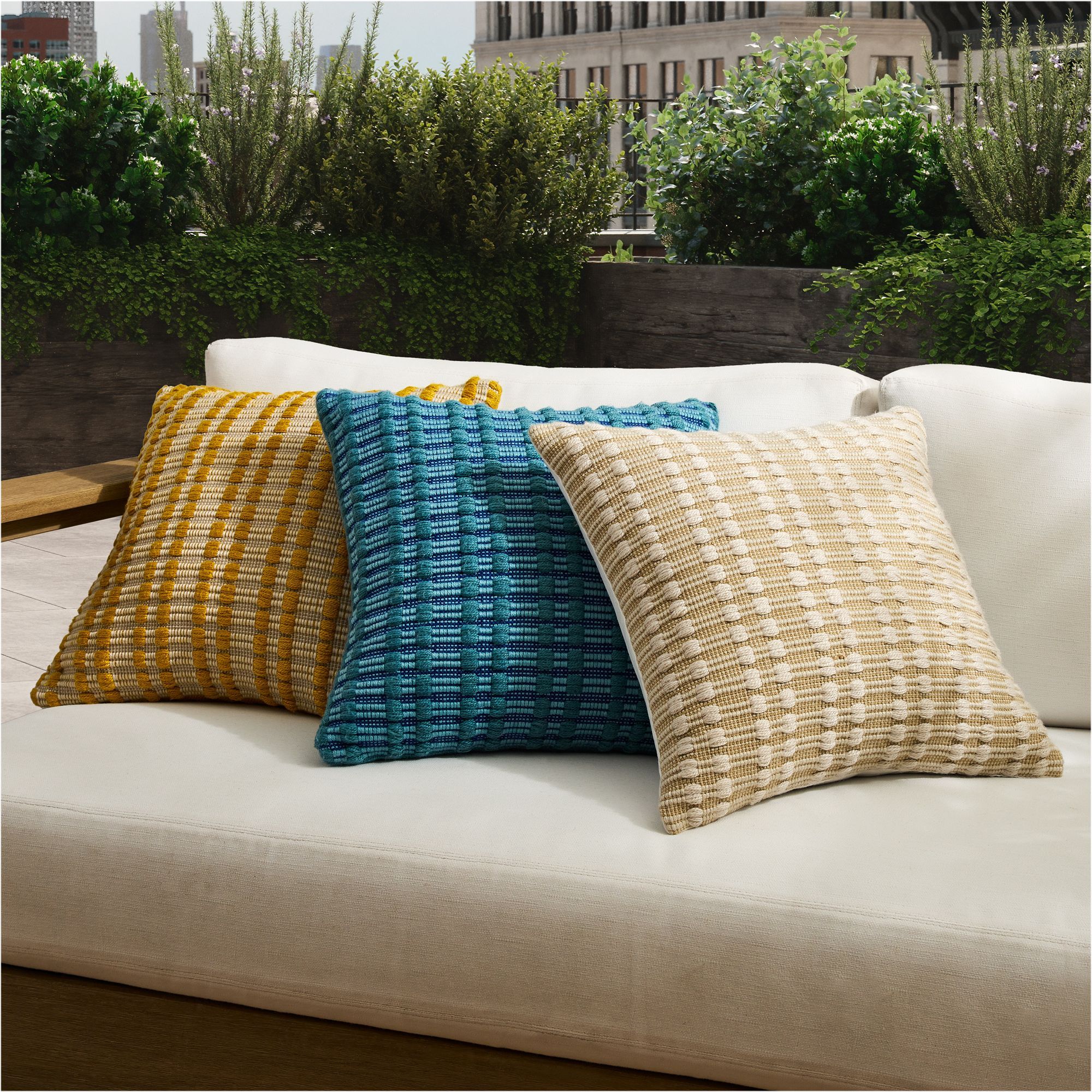 Outdoor Chunky Linear Pillow 20x20 thumbnail 2