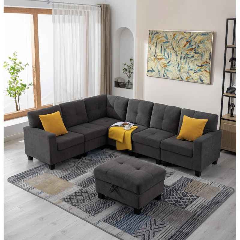 Reversible Modular Corner Sectional Sofa thumbnail 3