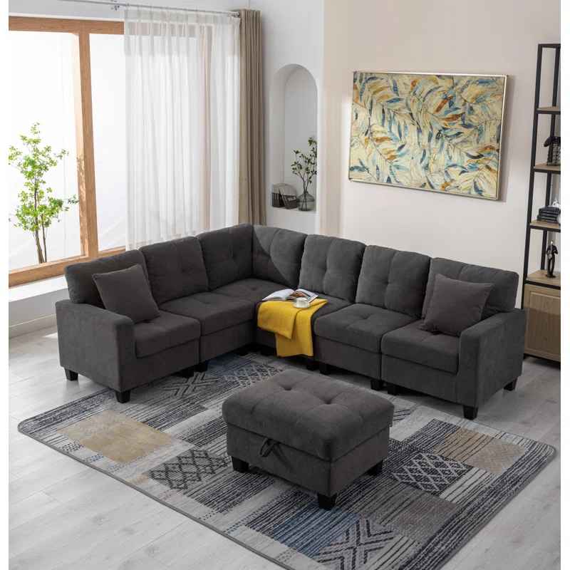 Reversible Modular Corner Sectional Sofa thumbnail 4