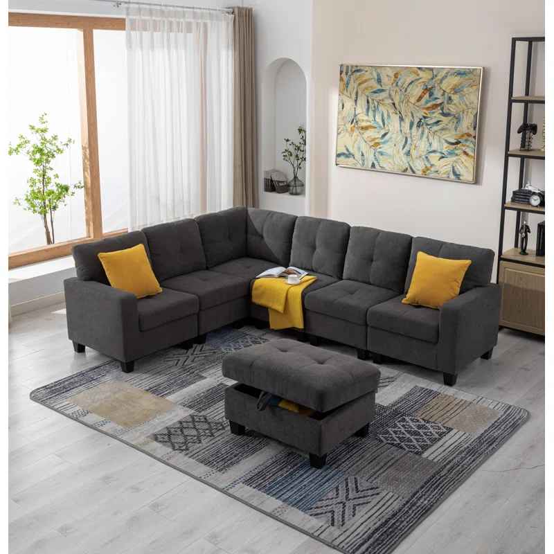 Reversible Modular Corner Sectional Sofa thumbnail 6
