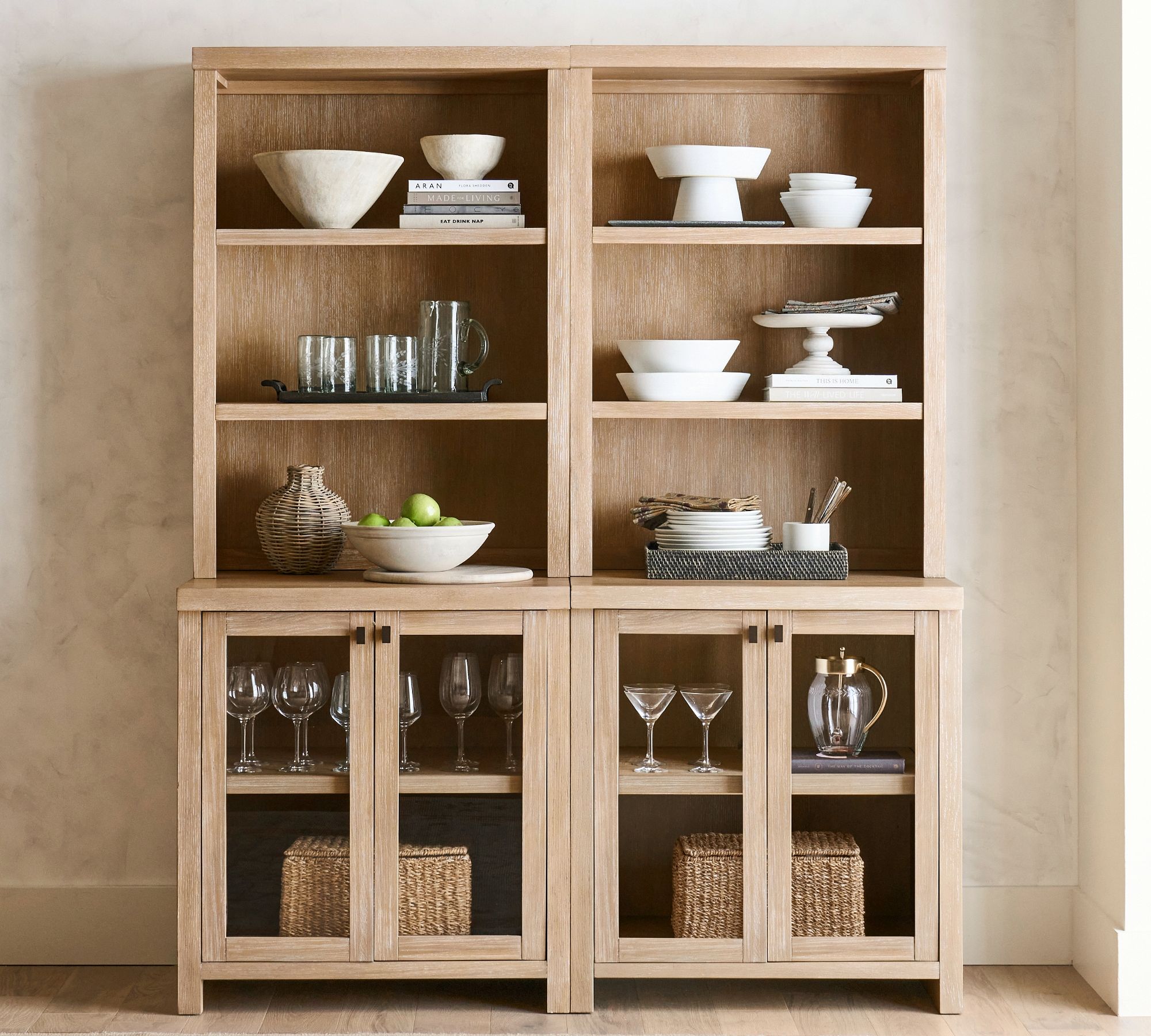 Modern Farmhouse Shelf with Display Cabinets thumbnail 2