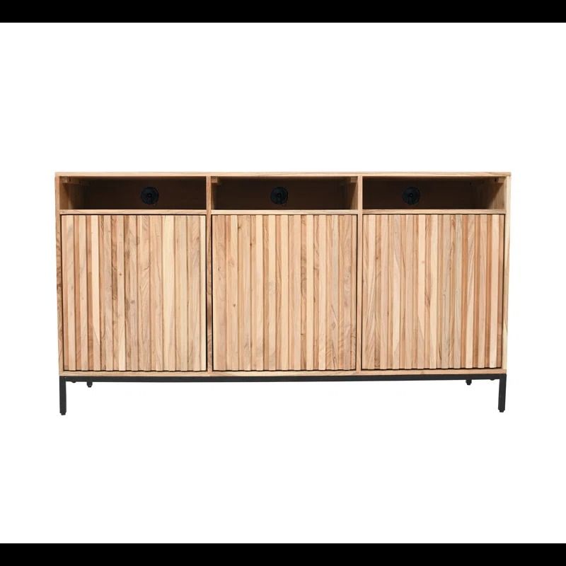 Delarue 60 Modern Console Storage TV Stand Cabinet thumbnail 3