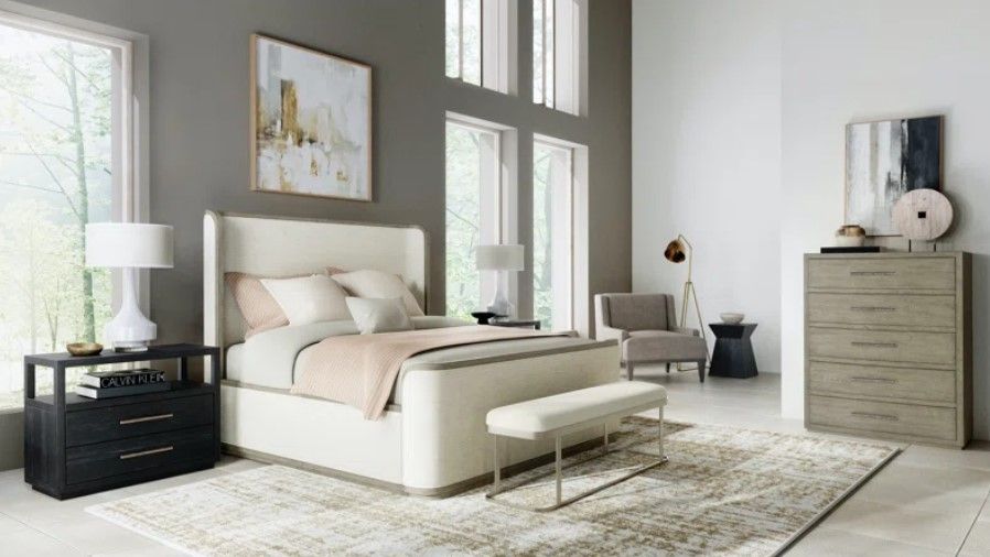 Linville Falls Upholstered Wingback Bed thumbnail 2