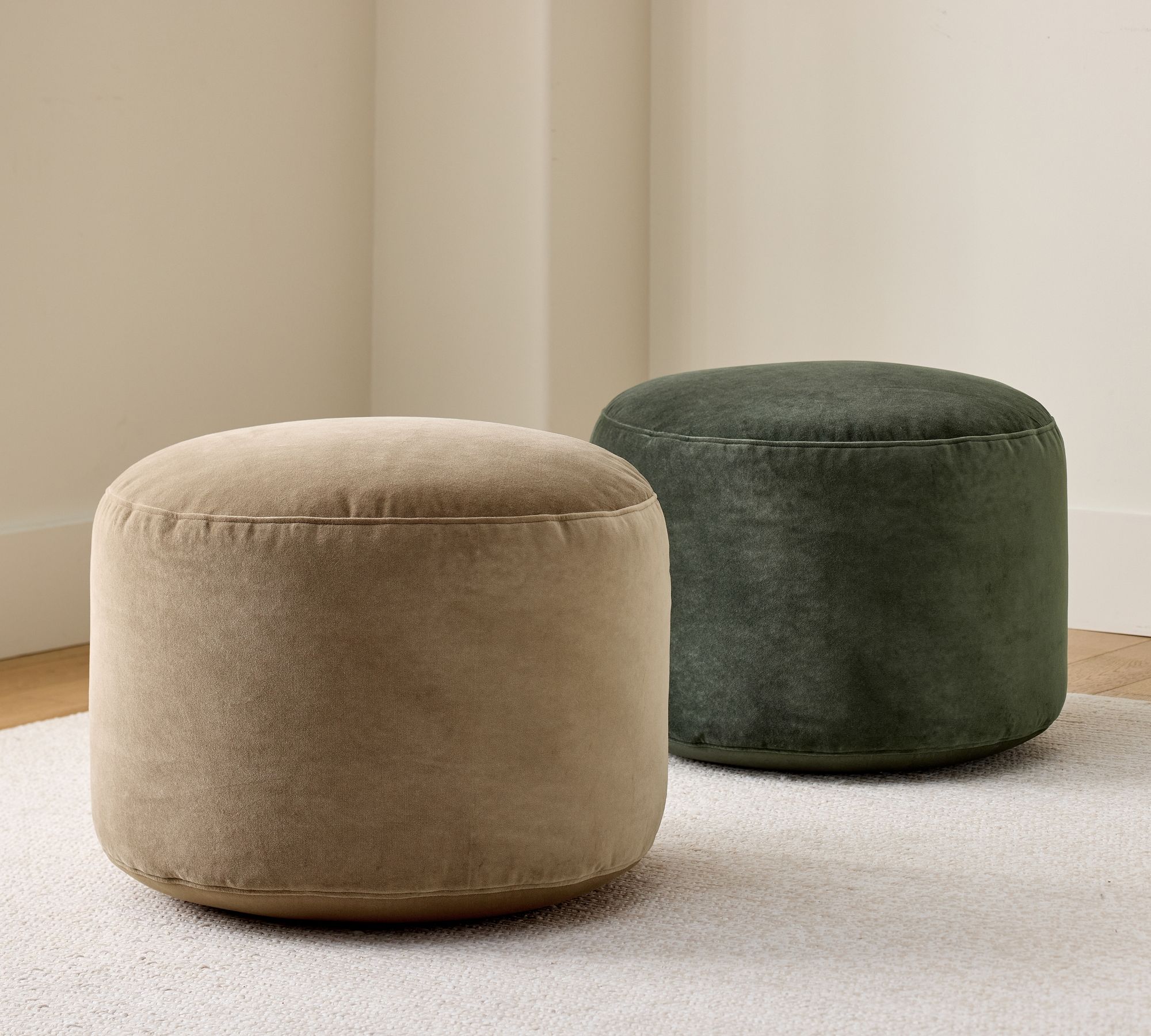 Everywhere Velvet Pouf thumbnail 2
