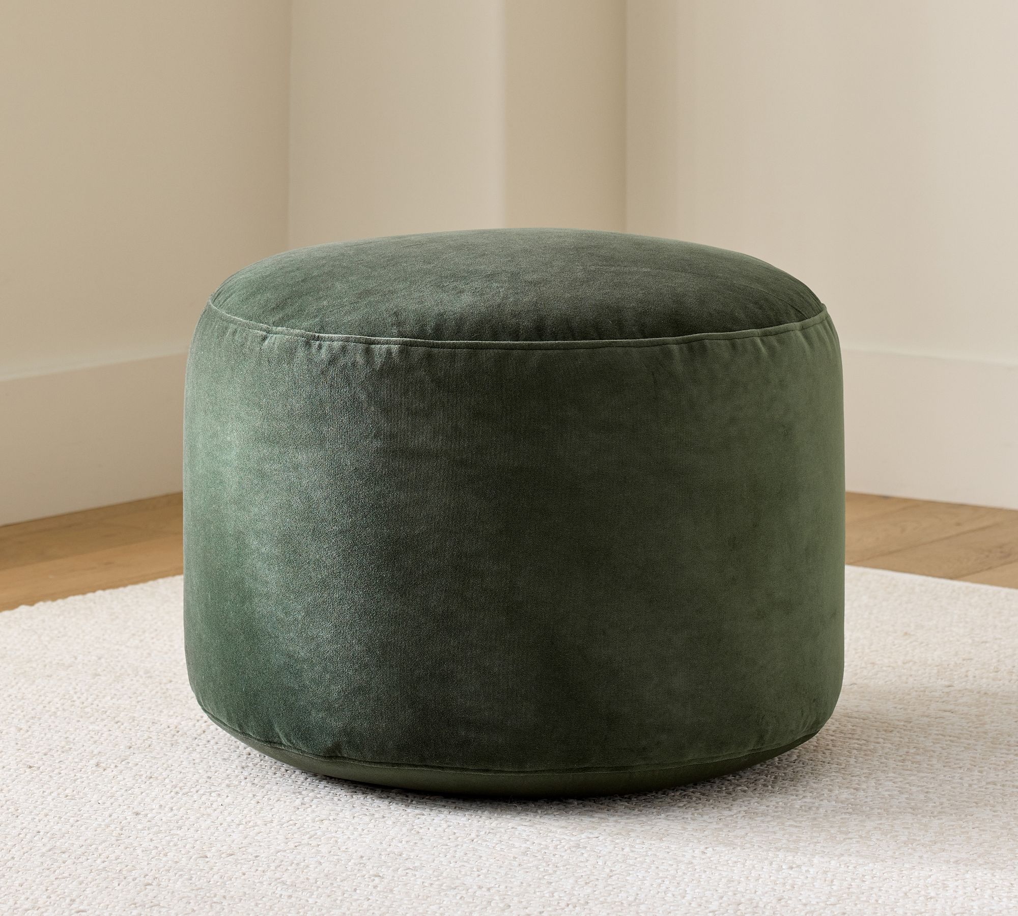 Everywhere Velvet Pouf thumbnail 3