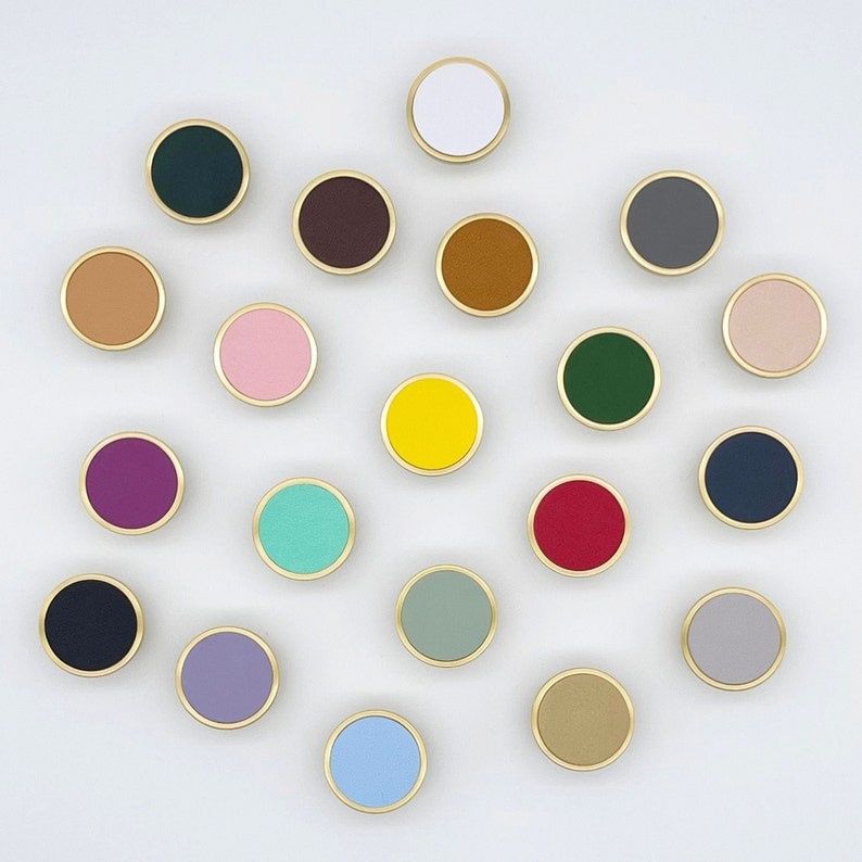 Brass Gold with Leather Drawer pulls Dark green thumbnail 5