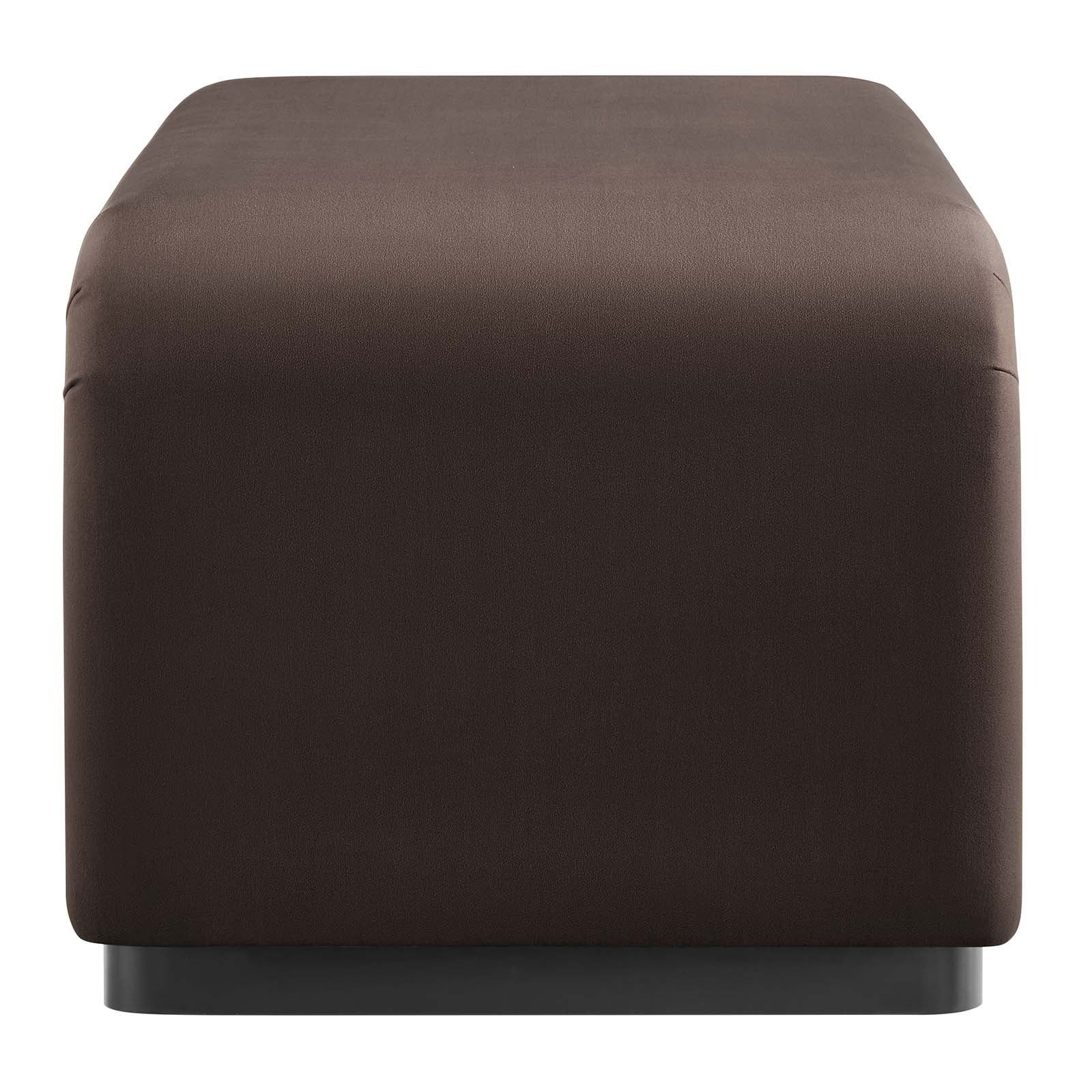 Dell Performance Velvet Waterfall Ottoman - Black Chocolate Brown thumbnail 4