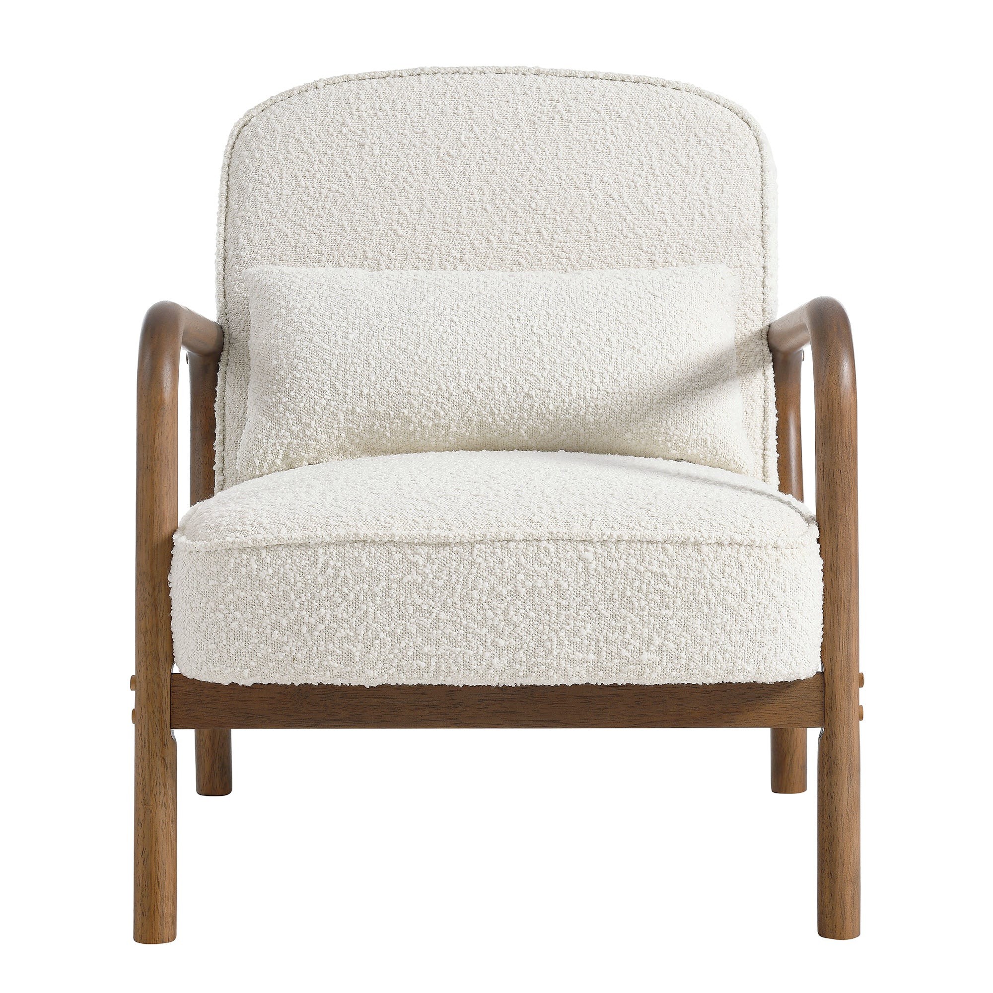 Harlin Boucle Upholstered Armchair - Ivory thumbnail 3