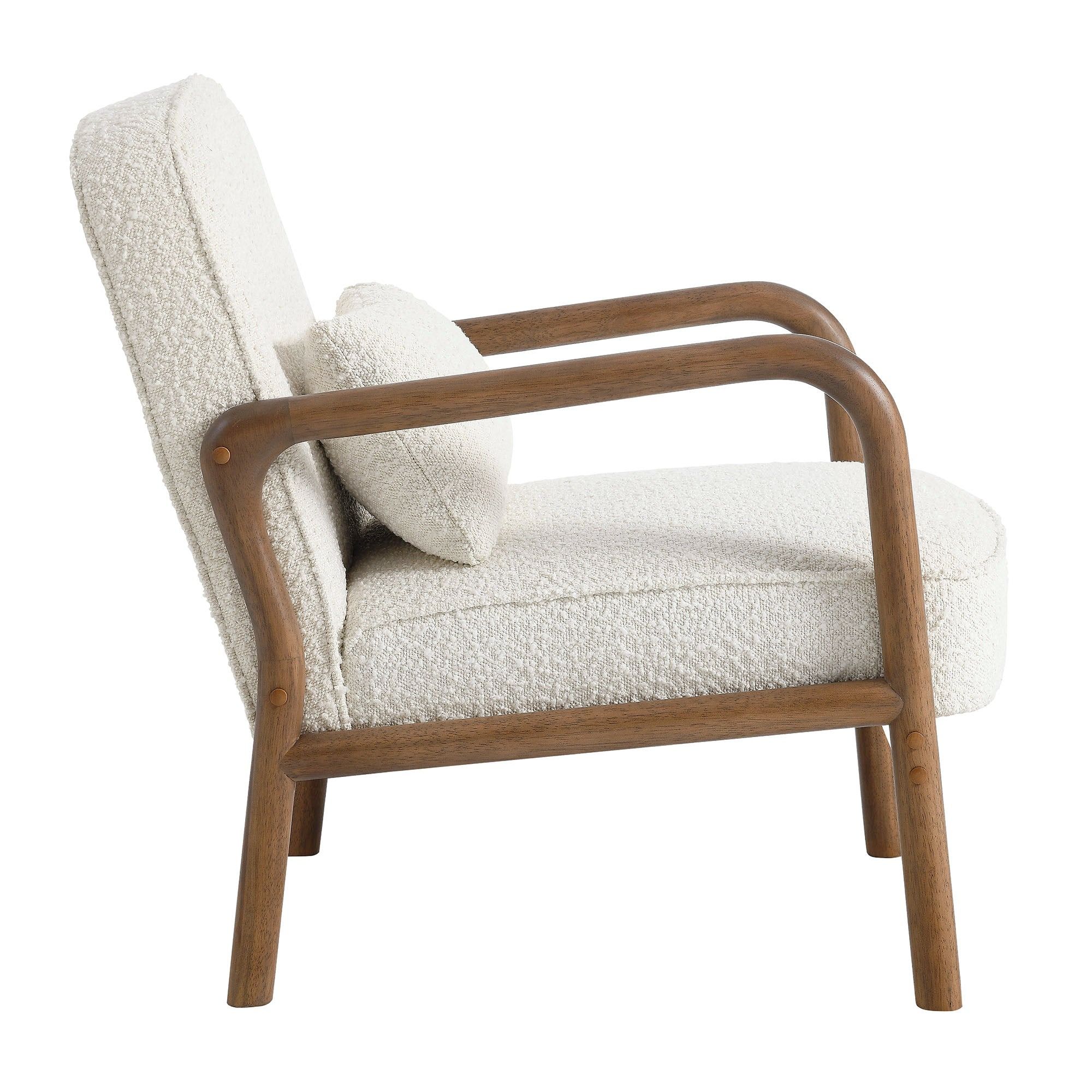 Harlin Boucle Upholstered Armchair - Ivory thumbnail 4