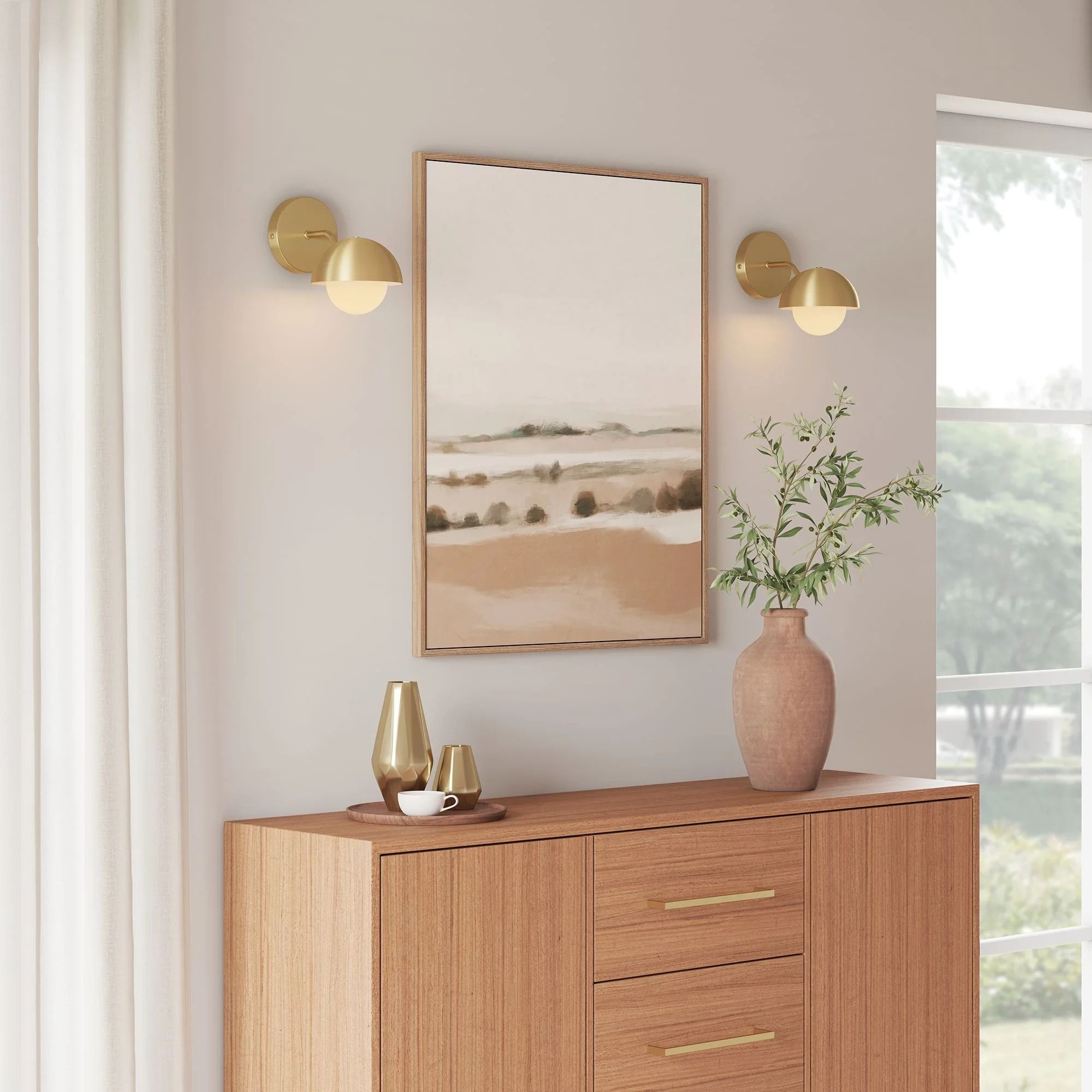 Echoe Globe Wall Sconce - Brass thumbnail 2