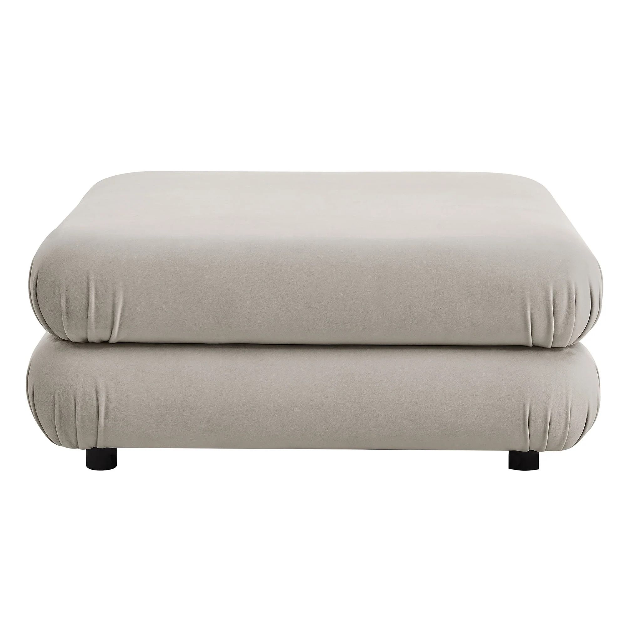 Billee Performance Velvet Ottoman - Almond thumbnail 3