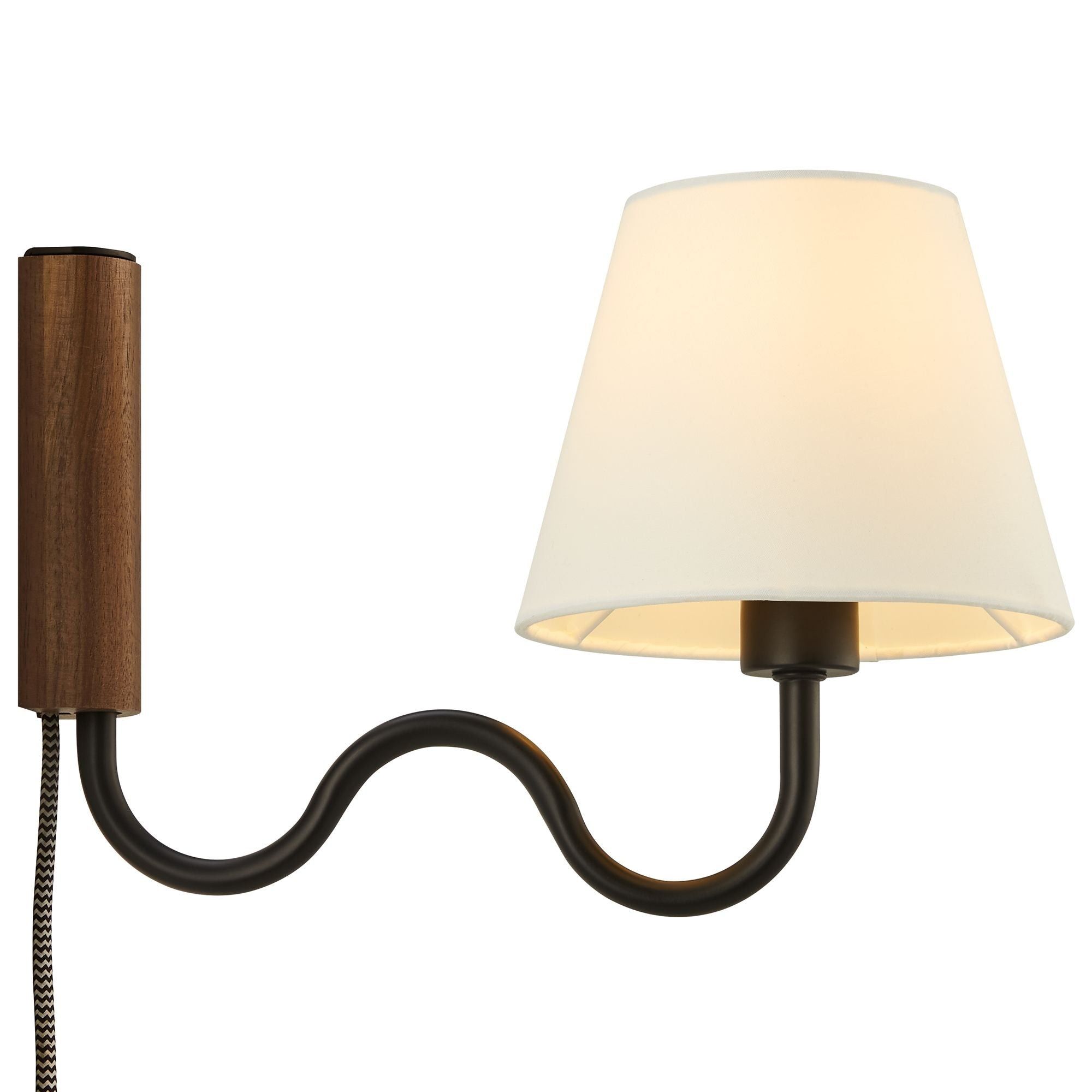 Swiggy Arm Wall Sconce - Walnut Black thumbnail 3