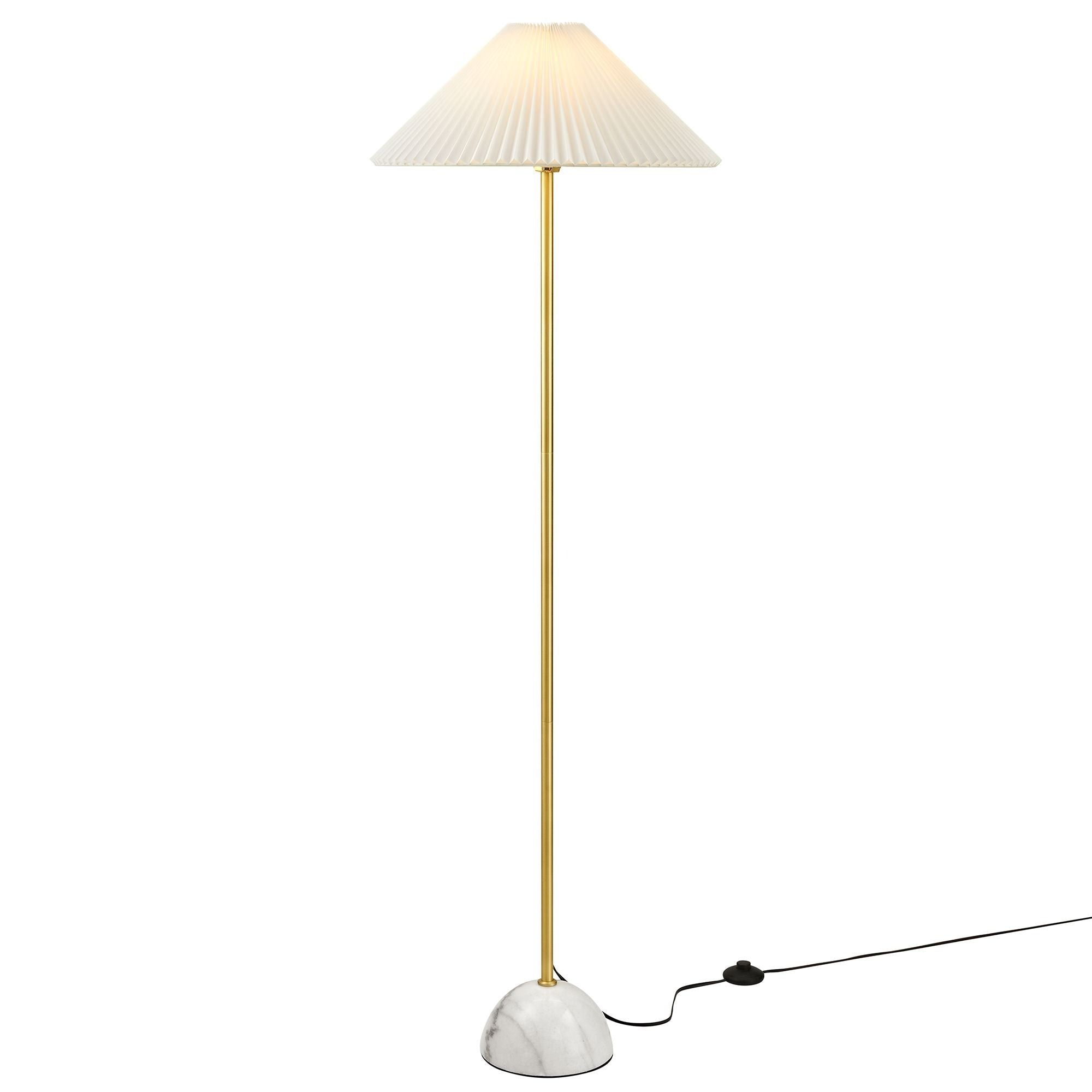 Lilia Marble Dome Floor Lamp - Brass thumbnail 3