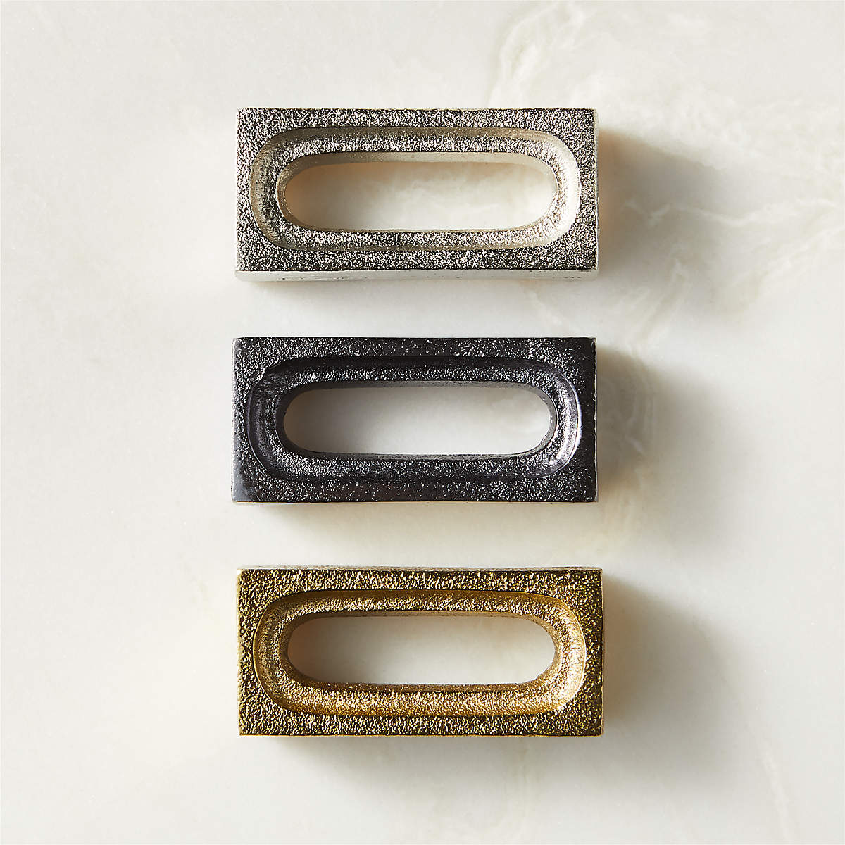 Barre Black Napkin Rings Set of 8 thumbnail 2