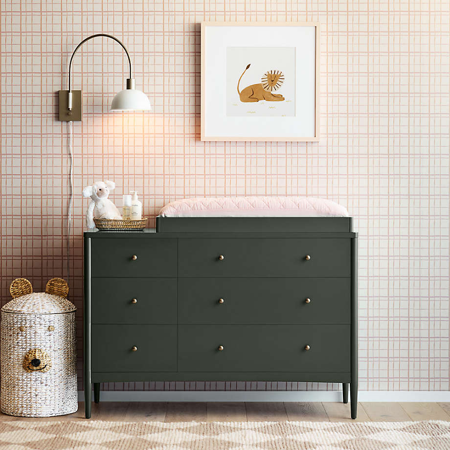 Hampshire Olive Green 6-Drawer Kids Dresser thumbnail 2