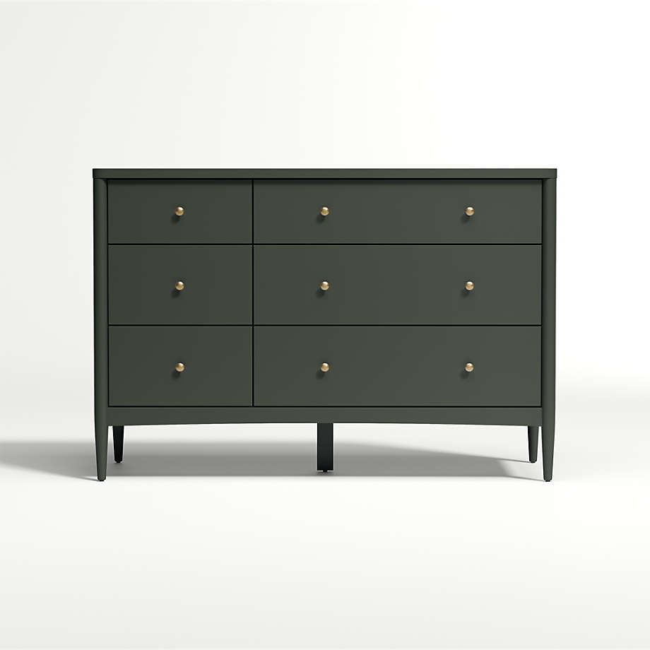 Hampshire Olive Green 6-Drawer Kids Dresser thumbnail 3