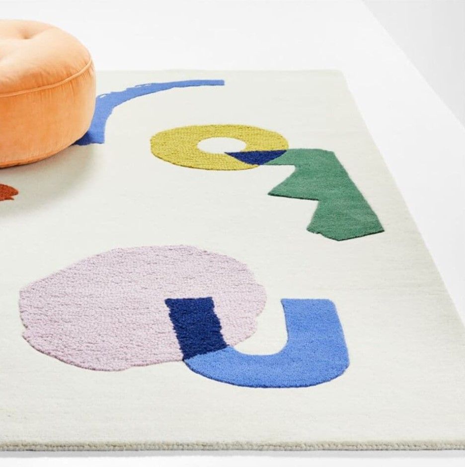 Abstract Shapes Beige Geometric Rug thumbnail 3