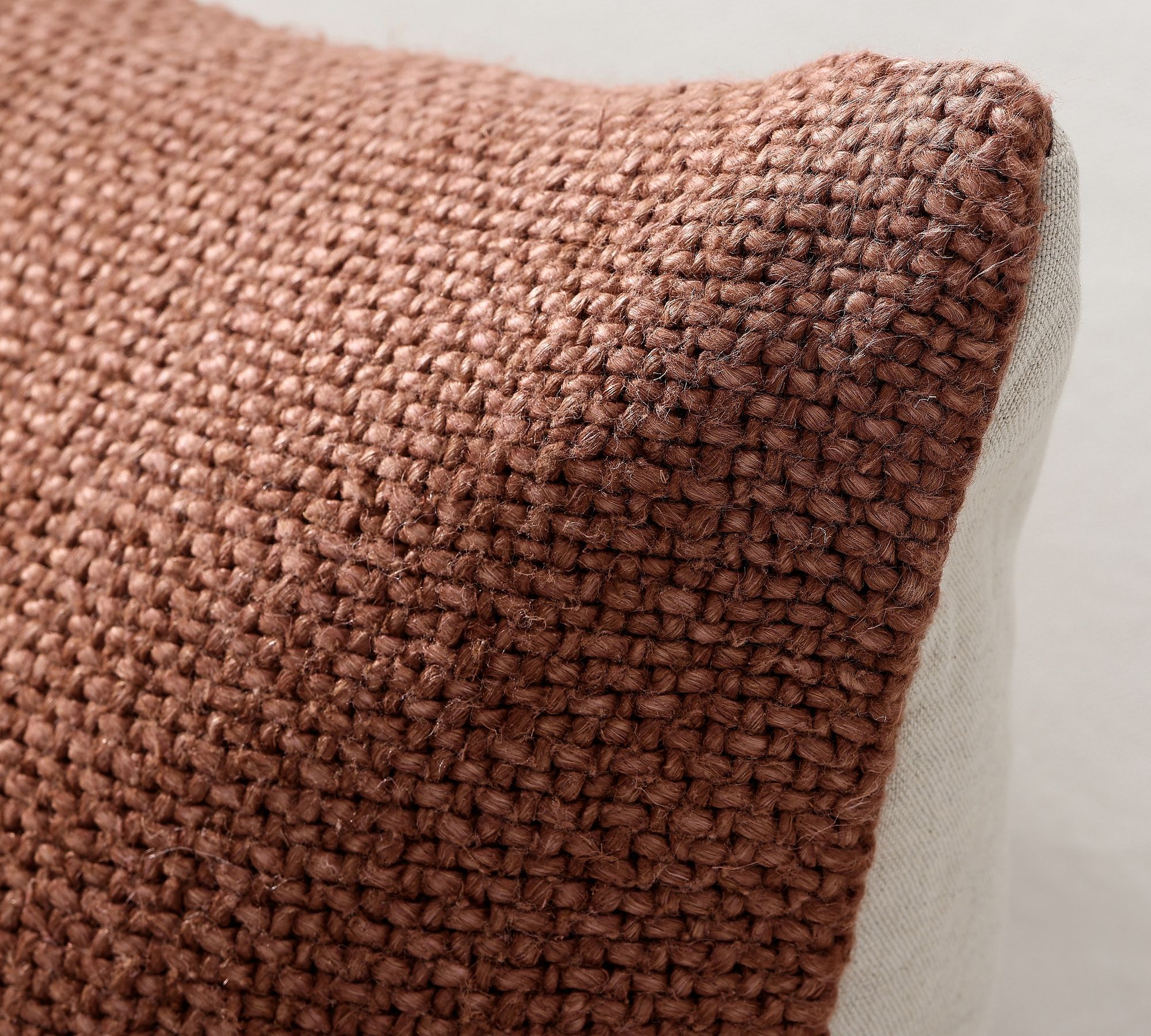 Faye Linen Textured Pillow Clay 20x20 thumbnail 2