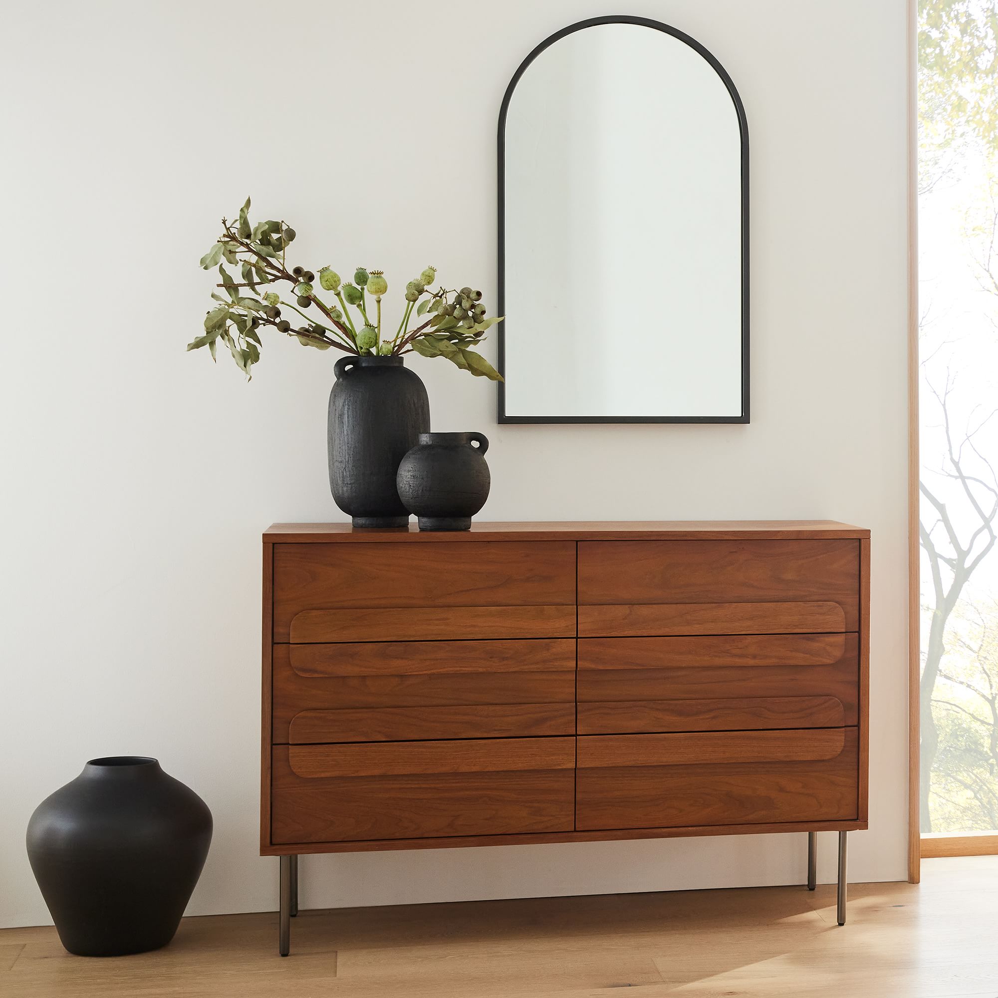 Gemini 6 Drawer Dresser Walnut thumbnail 2