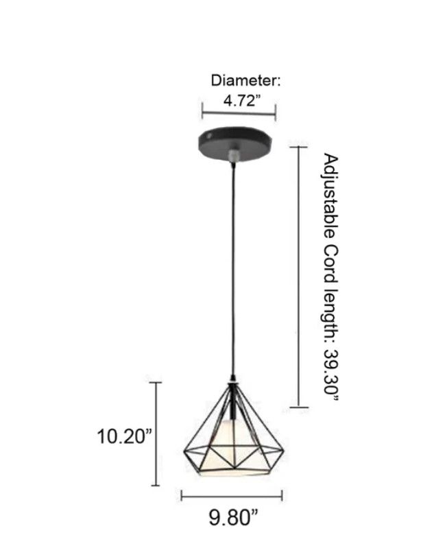 1 Light Caged Pendant thumbnail 3