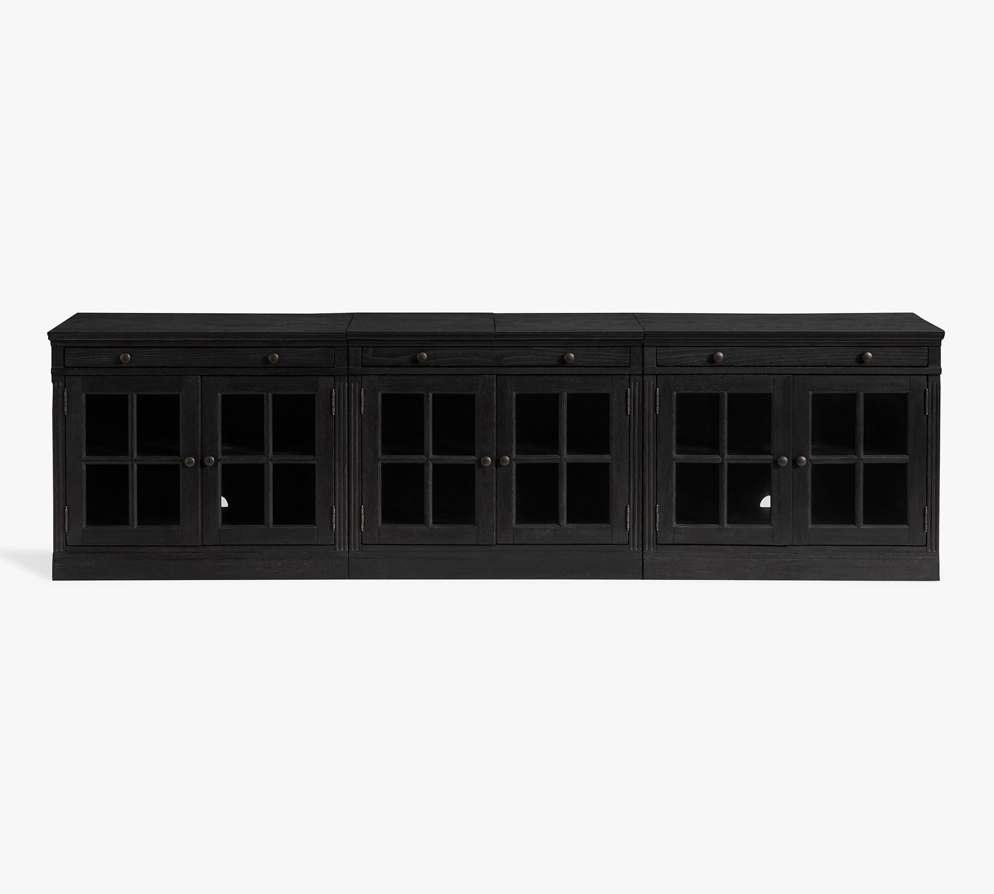 Livingston Media Console with Glass Cabinets (105'') thumbnail 3