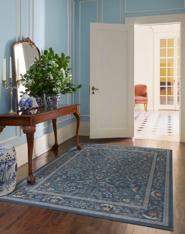 Bridgerton Fit For A Queen Blue Multicolor Tufted Rug thumbnail 2