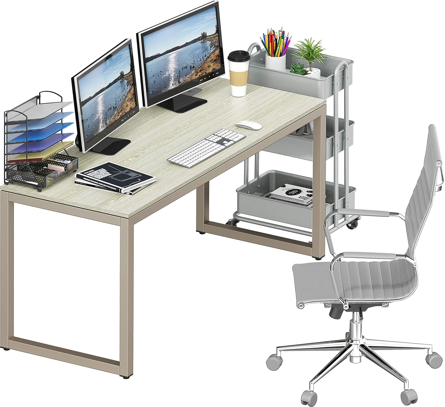 SHW Home Office Large Computer Desk thumbnail 3