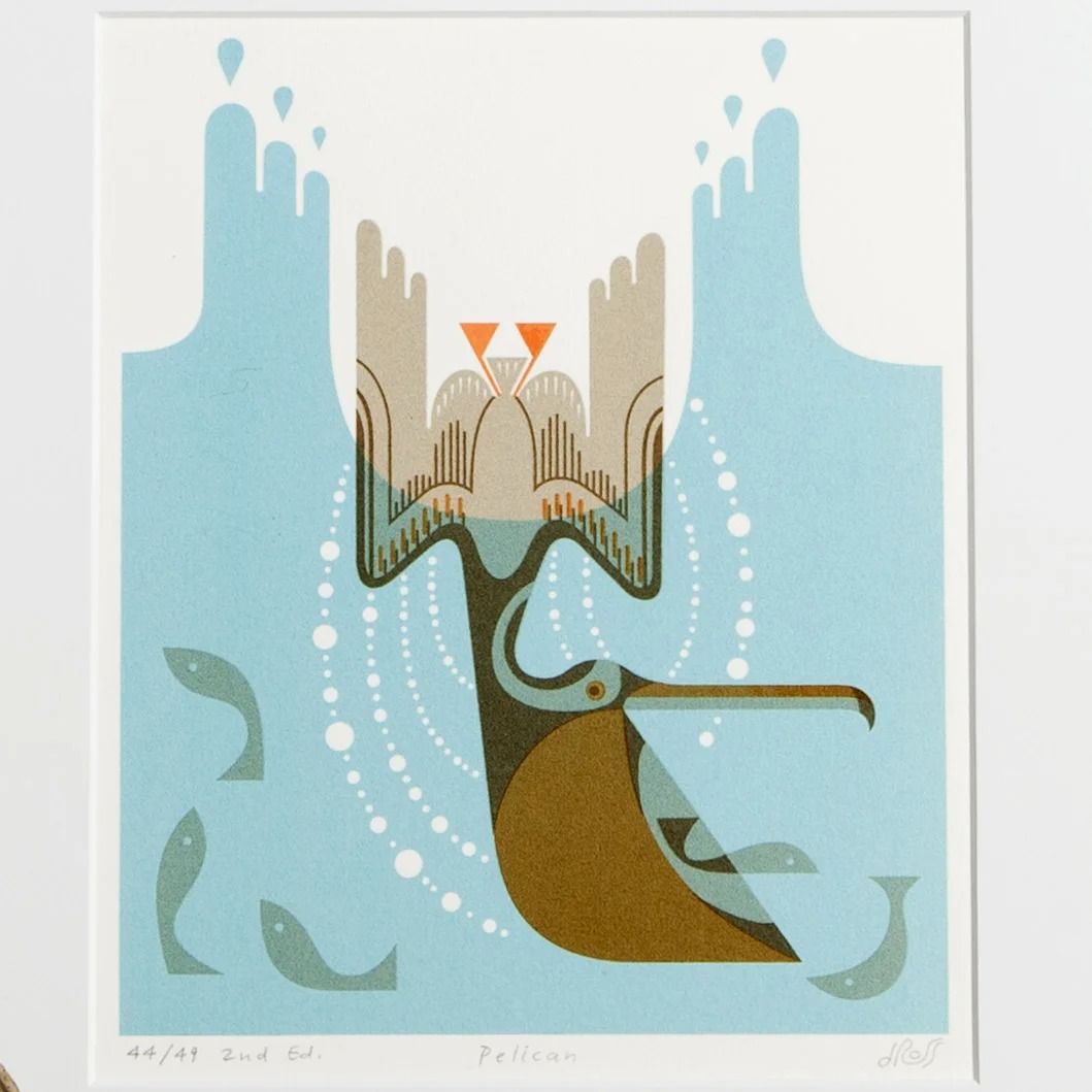 Pelican With Frame 13.5x17 thumbnail 2