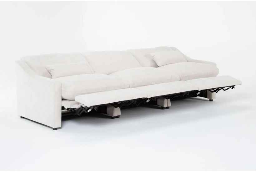 Kennedy Cream 3 Piece Power Triple Reclining Modular Sofa thumbnail 4