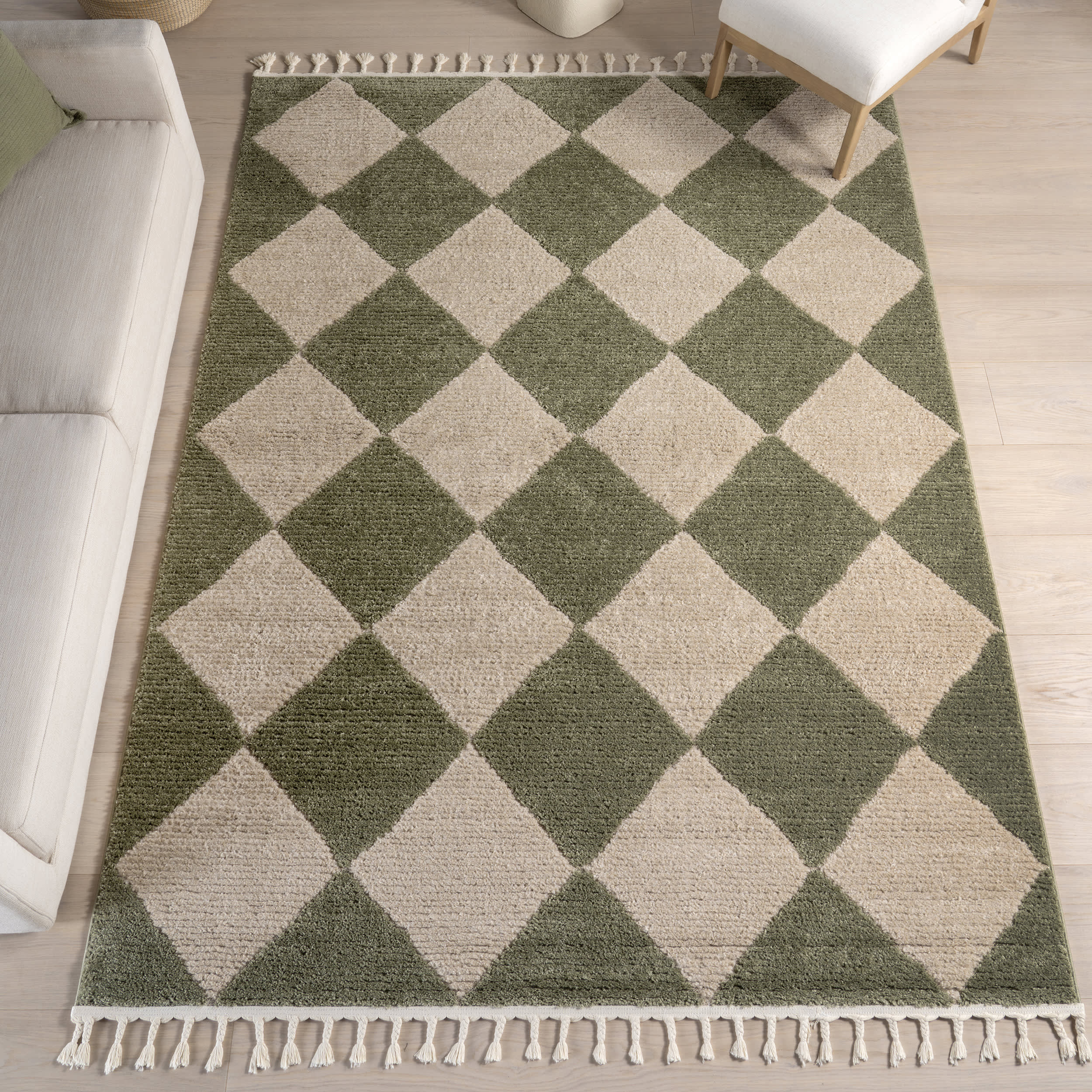 Aylin Diamond Tasseled Rug-9'x12' thumbnail 2