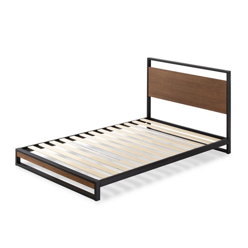 Robb Low Profile Bamboo and Metal Platform Bed Twin thumbnail 3