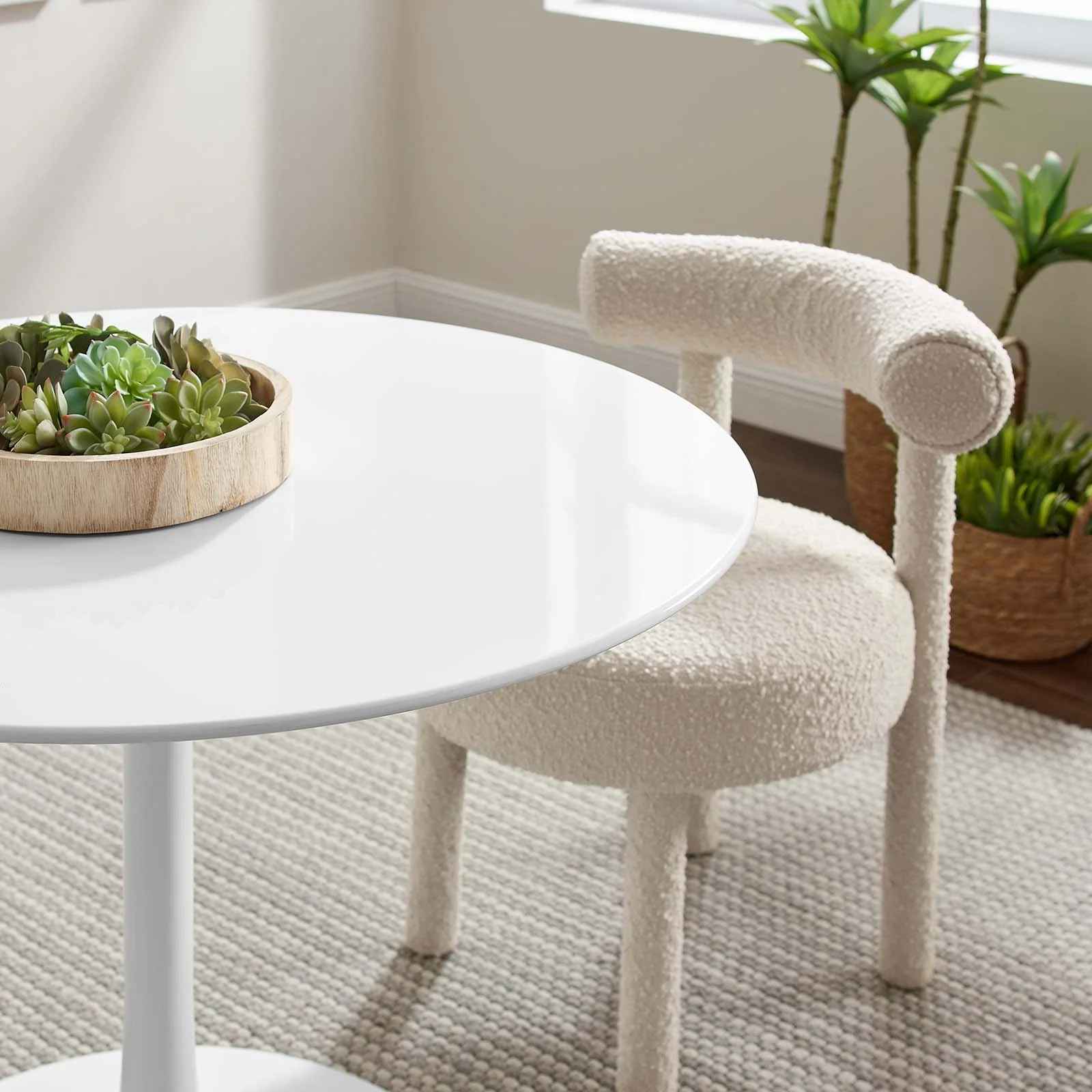 Pila White Round Table-40" thumbnail 2