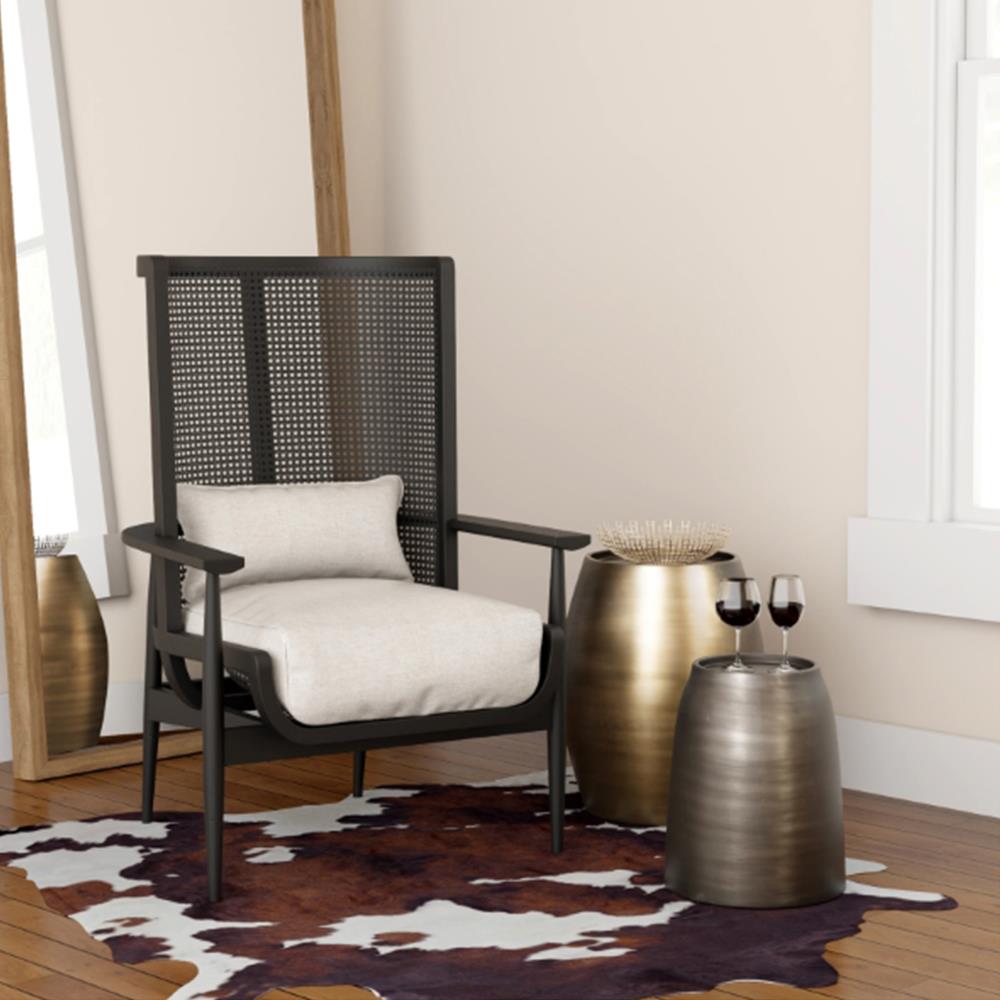 Zelda Industrial Loft Antique Brass Mild Steel Barrel Side Table thumbnail 3