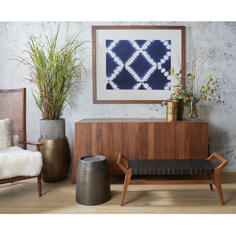 Zelda Industrial Loft Antique Brass Mild Steel Barrel Side Table thumbnail 5